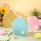 3 Pcs Easter Egg Table Wooden Signs Egg Farmhouse Decorations Spring Egg Wood Tabletop Easter Decorations Easter Egg Dining Room Table Centerpiece for Easter Party Office Home Decor (Elegant)
